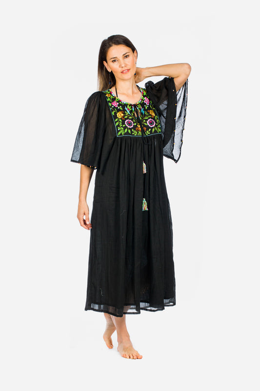 Black Panama Midi Dress