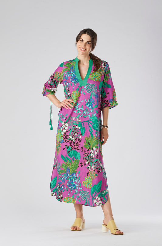 Jungle Blueberry Long Kaftan