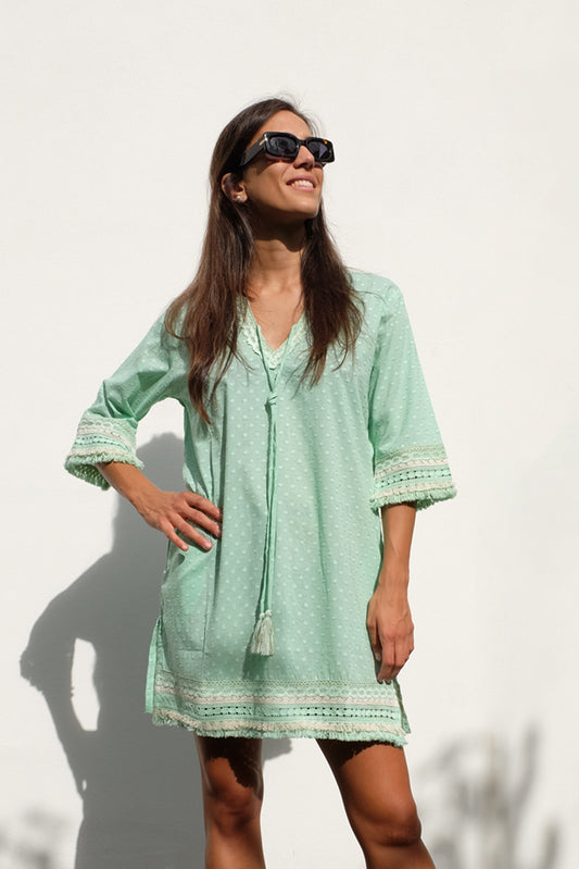 Water Solid Color Caftan