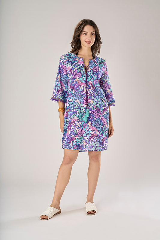 Blue Toucan Caftan