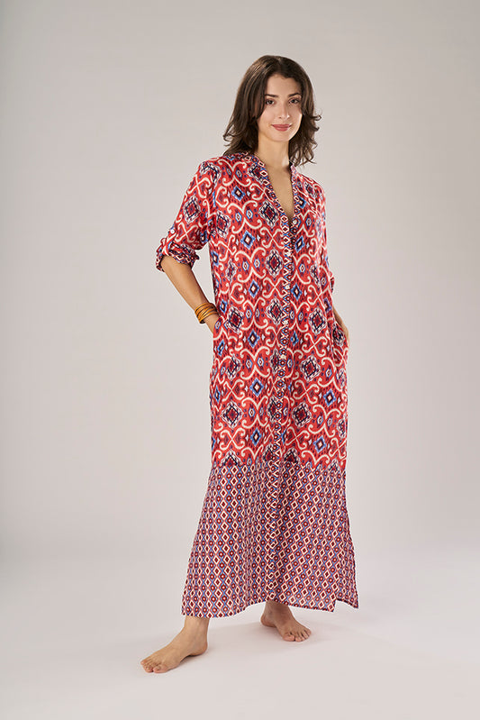 Red Incas Long Caftan