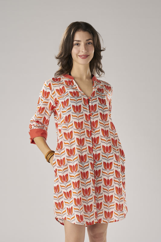 Orange Tulip Blouse