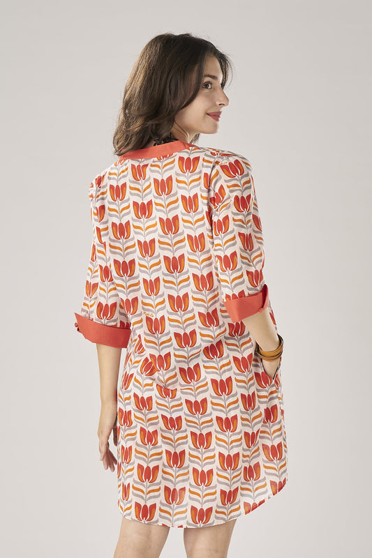 Orange Tulip Blouse