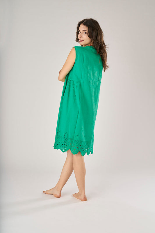 Emerald Sangallo Midi Dress