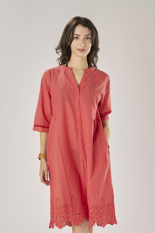 Red Sangallo Dress