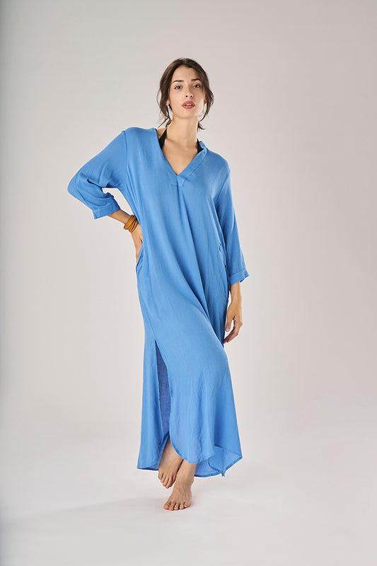 Long Viscose Ocean Kaftan