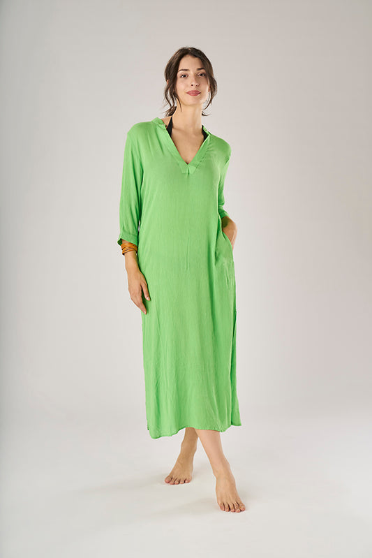 Long Caftan and Green Bag Set