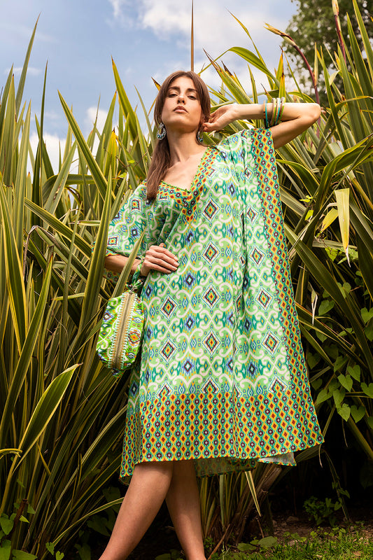 Poncho Lungo Incas Verde